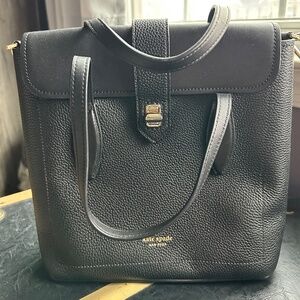 Kate Spade Pebbled Black Leather Satchel
